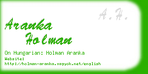 aranka holman business card